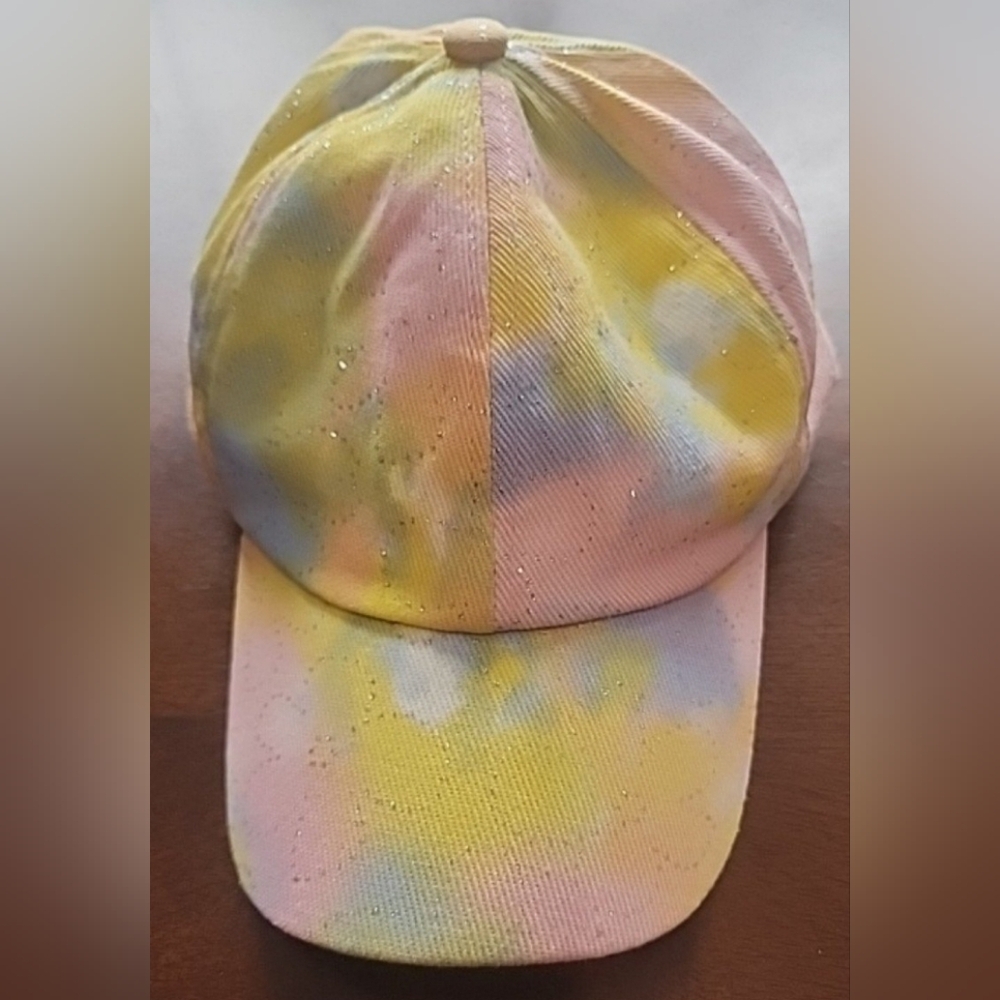 New - Pastel Rainbow Watercolor Adjustable Hat/Cap